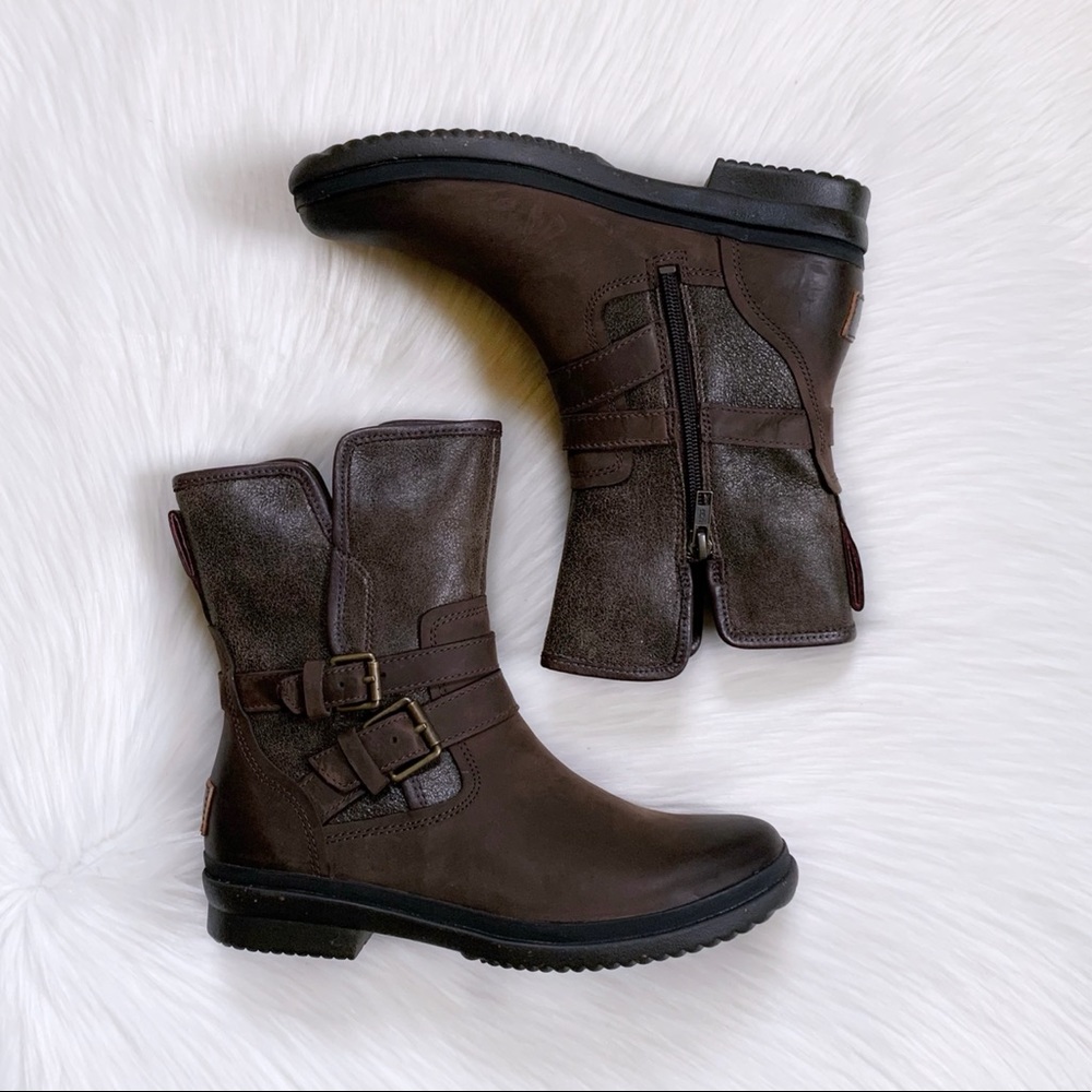 UGG Simmens Stout Leather Moto Boots - Picture 2 of 8